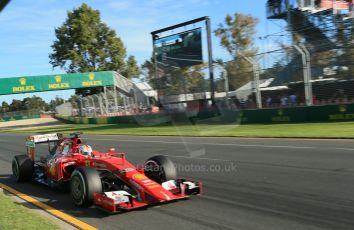 World © Octane Photographic Ltd. Scuderia Ferrari SF15-T– Sebastian Vettel. Friday 13th March 2015, F1 Australian GP Practice 2, Melbourne, Albert Park, Australia. Digital Ref: 1201LB1D6016