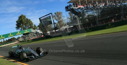 World © Octane Photographic Ltd. Mercedes AMG Petronas F1 W06 Hybrid – Nico Rosberg. Friday 13th March 2015, F1 Australian GP Practice 2, Melbourne, Albert Park, Australia. Digital Ref: 1201LB1D6022