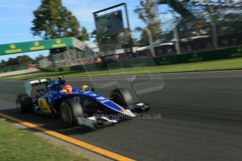 World © Octane Photographic Ltd. Sauber F1 Team C34-Ferrari – Felipe Nasr. Friday 13th March 2015, F1 Australian GP Practice 2, Melbourne, Albert Park, Australia. Digital Ref: 1201LB1D6054
