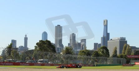 World © Octane Photographic Ltd. Scuderia Ferrari SF15-T– Kimi Raikkonen. Friday 13th March 2015, F1 Australian GP Practice 2, Melbourne, Albert Park, Australia. Digital Ref: 1201LW1L6090