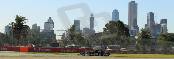 World © Octane Photographic Ltd. Lotus F1 Team E23 Hybrid – Pastor Maldonado. Friday 13th March 2015, F1 Australian GP Practice 2, Melbourne, Albert Park, Australia. Digital Ref: 1201LW1L6162