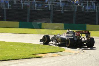 World © Octane Photographic Ltd. Lotus F1 Team E23 Hybrid – Romain Grosjean. Friday 13th March 2015, F1 Australian GP Practice 2, Melbourne, Albert Park, Australia. Digital Ref: 1201LW1L6467