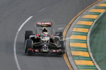 World © Octane Photographic Ltd. Lotus F1 Team E23 Hybrid – Pastor Maldonado. Saturday 14th March 2015, F1 Australian GP Qualifying, Melbourne, Albert Park, Australia. Digital Ref: 1204LB1D7513