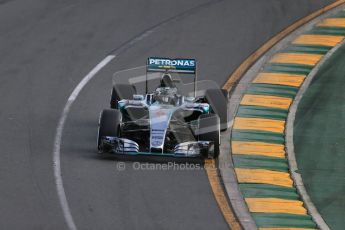 World © Octane Photographic Ltd. Mercedes AMG Petronas F1 W06 Hybrid – Nico Rosberg. Saturday 14th March 2015, F1 Australian GP Qualifying, Melbourne, Albert Park, Australia. Digital Ref: 1204LB1D7588