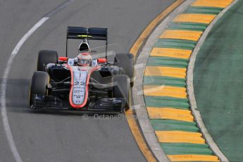 World © Octane Photographic Ltd. McLaren Honda MP4/30 - Jenson Button. Saturday 14th March 2015, F1 Australian GP Qualifying, Melbourne, Albert Park, Australia. Digital Ref: 1204LB1D7688