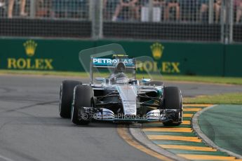 World © Octane Photographic Ltd. Mercedes AMG Petronas F1 W06 Hybrid – Nico Rosberg. Saturday 14th March 2015, F1 Australian GP Qualifying, Melbourne, Albert Park, Australia. Digital Ref: 1204LB1D7820
