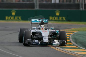 World © Octane Photographic Ltd. Mercedes AMG Petronas F1 W06 Hybrid – Lewis Hamilton. Saturday 14th March 2015, F1 Australian GP Qualifying, Melbourne, Albert Park, Australia. Digital Ref: 1204LB1D7876