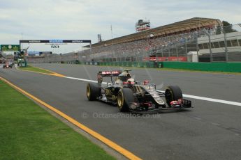 World © Octane Photographic Ltd. Lotus F1 Team E23 Hybrid – Pastor Maldonado. Saturday 14th March 2015, F1 Australian GP Qualifying, Melbourne, Albert Park, Australia. Digital Ref: 1204LW1L7102