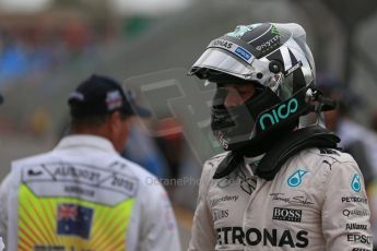 World © Octane Photographic Ltd. Mercedes AMG Petronas F1 W06 Hybrid – Nico Rosberg. Saturday 14th March 2015, F1 Australian GP Qualifying Parc Ferme, Melbourne, Albert Park, Australia. Digital Ref: 1206LB1D8088