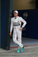 World © Octane Photographic Ltd. Mercedes AMG Petronas F1 W06 Hybrid – Nico Rosberg. Saturday 14th March 2015, F1 Australian GP Qualifying Parc Ferme, Melbourne, Albert Park, Australia. Digital Ref: 1206LB1D8117