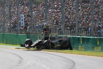World © Octane Photographic Ltd. Lotus F1 Team E23 Hybrid – Pastor Maldonado. Sunday 15th March 2015, F1 Australian GP Race, Melbourne, Albert Park, Australia. Digital Ref: 1209LB1D9394
