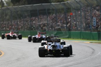 World © Octane Photographic Ltd. Sahara Force India VJM08 – Nico Hulkenberg and Sergio Perez. Sunday 15th March 2015, F1 Australian GP Race, Melbourne, Albert Park, Australia. Digital Ref: 1209LB1D9523