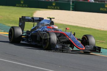 World © Octane Photographic Ltd. McLaren Honda MP4/30 - Jenson Button. Sunday 15th March 2015, F1 Australian GP Race, Melbourne, Albert Park, Australia. Digital Ref: 1209LB1D9784