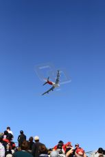 World © Octane Photographic Ltd. Qantas Boeing 747-400 flyby. Sunday 15th March 2015, F1 Australian GP Race, Melbourne, Albert Park, Australia. Digital Ref: 1209LW1L7273