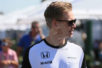 World © Octane Photographic Ltd. McLaren Honda MP4/30 – Kevin Magnussen. Saturday 14th March 2015, F1 Australian GP Paddock, Melbourne, Albert Park, Australia. Digital Ref: 1205LB1D6556