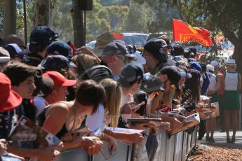 World © Octane Photographic Ltd. The fans on "Champions Walk". Saturday 14th March 2015, F1 Australian GP Paddock, Melbourne, Albert Park, Australia. Digital Ref: 1205LB1D6607