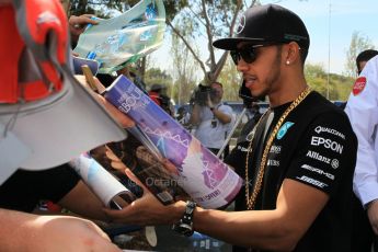 World © Octane Photographic Ltd. Mercedes AMG Petronas F1 W06 Hybrid – Lewis Hamilton. Saturday 14th March 2015, F1 Australian GP Paddock, Melbourne, Albert Park, Australia. Digital Ref: 1205LW1L6517