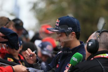 World © Octane Photographic Ltd. Infiniti Red Bull Racing RB11 – Daniel Ricciardo. Sunday 15th March 2015, F1 Australian GP Paddock, Melbourne, Albert Park, Australia. Digital Ref: 1207LB1D8213