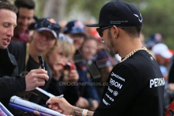 World © Octane Photographic Ltd. Mercedes AMG Petronas F1 W06 Hybrid – Lewis Hamilton. Sunday 15th March 2015, F1 Australian GP Paddock, Melbourne, Albert Park, Australia. Digital Ref: 1207LB1D8293