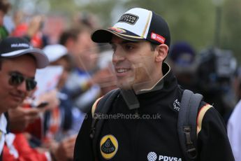 World © Octane Photographic Ltd. Lotus F1 Team E23 Hybrid – Pastor Maldonado. Sunday 15th March 2015, F1 Australian GP Paddock, Melbourne, Albert Park, Australia. Digital Ref: