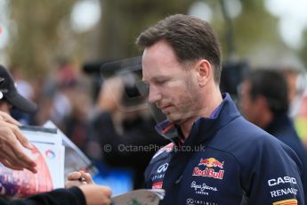 World © Octane Photographic Ltd. Infiniti Red Bull Racing – Christian Horner. Sunday 15th March 2015, F1 Australian GP Paddock, Melbourne, Albert Park, Australia. Digital Ref: 1207LB1D8440