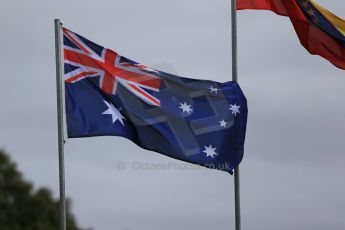 World © Octane Photographic Ltd. Flag. Sunday 15th March 2015, F1 Australian GP Paddock, Melbourne, Albert Park, Australia. Digital Ref: 1207LB1D8510
