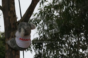 World © Octane Photographic Ltd. Manor Marussia F1 Team - Koala. Sunday 15th March 2015, F1 Australian GP Paddock, Melbourne, Albert Park, Australia. Digital Ref: 1207LB1D8518