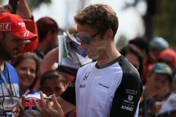 World © Octane Photographic Ltd. McLaren Honda MP4/30 - Jenson Button. Sunday 15th March 2015, F1 Australian GP Paddock, Melbourne, Albert Park, Australia. Digital Ref: 1207LB1D8623