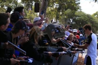 World © Octane Photographic Ltd. McLaren Honda MP4/30 - Jenson Button. Sunday 15th March 2015, F1 Australian GP Paddock, Melbourne, Albert Park, Australia. Digital Ref: 1207LB1D8672