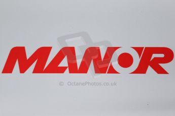 World © Octane Photographic Ltd. Manor Marussia F1 Team Logo. Sunday 15th March 2015, F1 Australian GP Paddock, Melbourne, Albert Park, Australia. Digital Ref: 1207LB1D8740