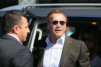 World © Octane Photographic Ltd. Arnold (Arnie) Schwarzenegger. Sunday 15th March 2015, F1 Australian GP Paddock, Melbourne, Albert Park, Australia. Digital Ref: 1207LB1D9166