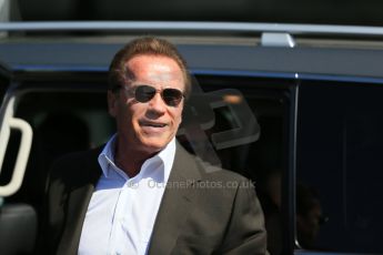 World © Octane Photographic Ltd. Arnold (Arnie) Schwarzenegger. Sunday 15th March 2015, F1 Australian GP Paddock, Melbourne, Albert Park, Australia. Digital Ref: 1207LB1D9172