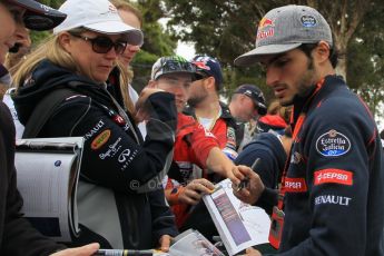 World © Octane Photographic Ltd. Scuderia Toro Rosso STR10 – Carlos Sainz Jnr. Sunday 15th March 2015, F1 Australian GP Paddock, Melbourne, Albert Park, Australia. Digital Ref: 1207LW1L7184