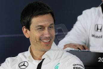 World © Octane Photographic Ltd. Mercedes AMG Petronas – Toto Wolff – Head of Mercedes Motorsport. Friday 13th March 2015, F1 Australian GP FIA Team Boss Press Conference, Melbourne, Albert Park, Australia. Digital Ref: 1202LB1D6185