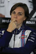 World © Octane Photographic Ltd. Williams Martini Racing – Claire Williams – Deputy Team Principle. Friday 13th March 2015, F1 Australian GP FIA Team Boss Press Conference, Melbourne, Albert Park, Australia. Digital Ref: 1202LB1D6434