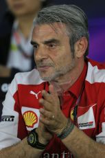 World © Octane Photographic Ltd. Scuderia Ferrari– Maurizio Arrivabene – Team Principle. Friday 13th March 2015, F1 Australian GP FIA Team Boss Press Conference, Melbourne, Albert Park, Australia. Digital Ref: 1202LB1D6507