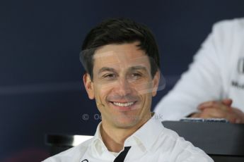 World © Octane Photographic Ltd. Mercedes AMG Petronas – Toto Wolff – Head of Mercedes Motorsport. Friday 13th March 2015, F1 Australian GP FIA Team Boss Press Conference, Melbourne, Albert Park, Australia. Digital Ref: 1202LB1D6524