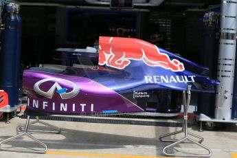 World © Octane Photographic Ltd. Infiniti Red Bull Racing RB11 bodywork. Thursday 18th June 2015, F1 GP Paddock, Red Bull Ring, Spielberg, Austria. Digital Ref: 1302LB1D4360