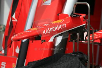 World © Octane Photographic Ltd. Scuderia Ferrari SF15-T nose without front wing – Kimi Raikkonen. Thursday 18th June 2015, F1 Austrian GP Paddock, Red Bull Ring, Spielberg, Austria. Digital Ref: 1302LB1D4379