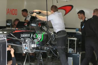 World © Octane Photographic Ltd. McLaren Honda MP4/30 – Fernando Alonso. Thursday 18th June 2015, F1 Austrian GP Paddock, Red Bull Ring, Spielberg, Austria. Digital Ref: 1302LB1D4408