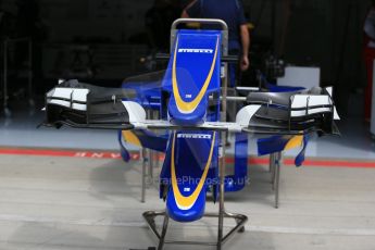 World © Octane Photographic Ltd. Sauber F1 Team C34-Ferrari – 2 noses and front wing. Thursday 18th June 2015, F1 Austrian GP Paddock, Red Bull Ring, Spielberg, Austria. Digital Ref: 1302LB1D4529