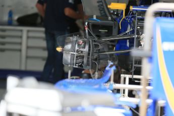 World © Octane Photographic Ltd. Sauber F1 Team C34-Ferrari front brakes – Felipe Nasr. Thursday 18th June 2015, F1 Austrian GP Paddock Red Bull Ring, Spielberg, Austria. Digital Ref: 1302LB1D4537