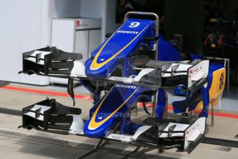 World © Octane Photographic Ltd. Sauber F1 Team C34-Ferrari – 2 noses complete with front wings. Thursday 18th June 2015, F1 Austrian GP Paddock, Red Bull Ring, Spielberg, Austria. Digital Ref: 1302LB1D4554