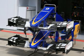 World © Octane Photographic Ltd. Sauber F1 Team C34-Ferrari – 2 noses complete with front wings. Thursday 18th June 2015, F1 Austrian GP Paddock, Red Bull Ring, Spielberg, Austria. Digital Ref: 1302LB1D4554