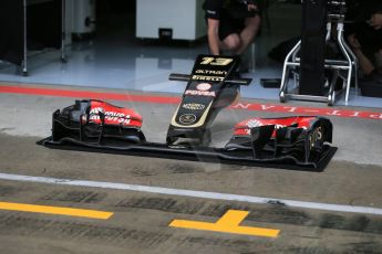 World © Octane Photographic Ltd. Lotus F1 Team E23 Hybrid nose and front wing – Pastor Maldonado. Thursday 18th June 2015, F1 Austrian GP Paddock, Red Bull Ring, Spielberg, Austria. Digital Ref: 1302LB1D4603