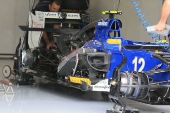 World © Octane Photographic Ltd. Sauber F1 Team C34-Ferrari – Felipe Nasr. Thursday 18th June 2015, F1 Austrian GP Paddock Red Bull Ring, Spielberg, Austria. Digital Ref: 1302LB1D4627