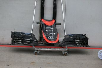 World © Octane Photographic Ltd. McLaren Honda MP4/30 long nose and front wing. Thursday 18th June 2015, F1 Austrian GP Paddock, Red Bull Ring, Spielberg, Austria. Digital Ref: 1302LB1D4665