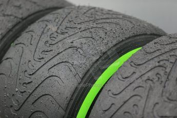World © Octane Photographic Ltd. Pirelli Intermediate tyres. Thursday 18th June 2015, F1 Paddock, Red Bull Ring, Spielberg, Austria. Digital Ref: 1302LB1D4683