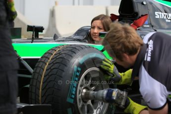 World © Octane Photographic Ltd. Thursday 18th June 2015, GP2 Austrian GP Paddock, Red Bull Ring, Spielberg, Austria - Status Grand Prix pit stop practice. Digital Ref: 1301CB7D2974