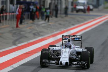 World © Octane Photographic Ltd. Williams Martini Racing FW37 – Valtteri Bottas. Wednesday 24th June 2015, F1 In Season Testing, Red Bull Ring, Spielberg, Austria. Digital Ref: 1323LB1D1454